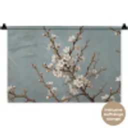 Botanisch - Stilleven - Blauw Wandkleed katoen klein -t3d_DE