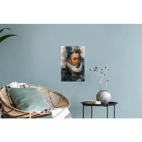 Willem van Oranje - Adriaen Thomasz - Krant Muursticker klein -plant