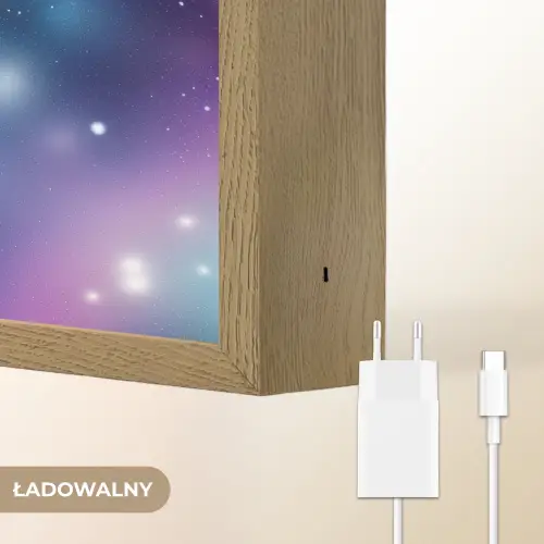 Wimpers - Eenhoorn - Sterren - Blauw Light Box met batterij (Wandlamp kind) middel -USP_websiteoplaadbaarNL