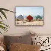 Strand - Huisjes - Kleurrijk - Duinen canvas 2cm klein -sfeer1