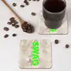 Slangenprint - SWAG - Neon - Groen onderzetter kurk middel -sfeer2