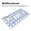 Borden - Bloemen - Patroon - Blauw Muismat XXL klein 681 -sfeer4