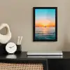 Zee - Zeilboot - Zonsondergang fotolijst zwart zonder passe partout klein -sfeer1