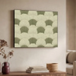 Bladeren - Structuur - Groen Textielframe zwart klein 947 -sfeer3