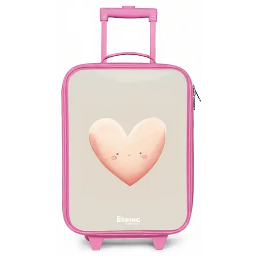 Hart in pastel kleuren Kinderkoffer - Roze klein -zz3dotto
