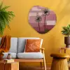 Illustratie - Bloemen - Vlakken - Abstract Wandcirkel Organisch Aluminium middel -sfeer4