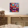 Monster - Graffiti - Kleuren - Oranje aluminium wit klein -sfeer3