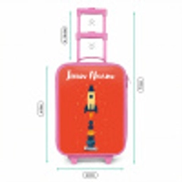 Raket - Sterren - Planeten Kinderkoffer - Roze klein -productfoto_formaten