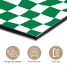 Schaakbord - Golvend - Groen aluminium wit klein 46 -closeup_DE