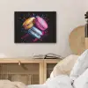 Macarons - Dessert - Graffiti - Kleurrijk - Roze - Blauw - Geel PET vilt klein -sfeer3
