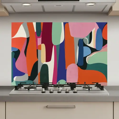 Vormen - Ritmisch - Kleuren - Abstract keuken achterwand spatscherm klein -3d_website