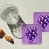 Druif - Disco - Glitter - Paars onderzetter kurk middel -sfeer4
