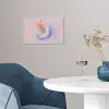 Garnaal - Subtiele structuur - Blauw - Roze poster papier klein -sfeer3
