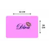Diva - Lip - Panterprint - Roze Placemat vinyl groot -specs
