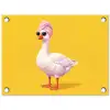 Eend - Zonnebril - Geel tuinposter los doek klein -3d