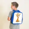 Baby giraffe Kinderrugzak - Blauw middel -sfeer2