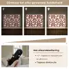 Abstract - Bladeren - Burgundy Light Box met batterij (Wandlamp) middel 907 -USP_dimbaarNL