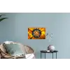 Mozaïek - Zon - Geel - Cirkel Muursticker klein -plant