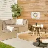 Kerstkrans - Kerst - Goud - Beige tuinposter los doek klein -sfeer4