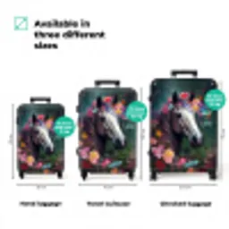 Koffer - Paard - Natuur - Bloemen - Bos - Dieren NBS - Handbagage koffer - Kinderen Unisex middel zzzzzzVergelijking_3EN