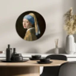 Meisje met de parel KitchenYeah - Keuken - Wandcirkel Forex klein -sfeer2