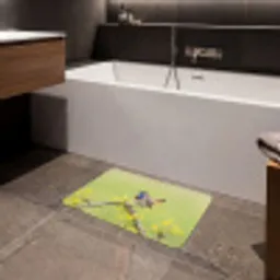 Vogel - Tak - Natuur - Kleurrijk Badmat klein -sfeer3
