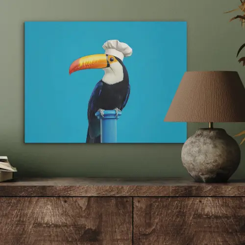 Tucan - Sokkel - Vogel - Koksmuts PET vilt klein -sfeer2