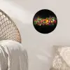Groente - Eten - Kruiden - Graffiti - Koken Wandcirkel behangsticker klein -sfeer4