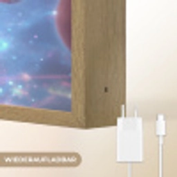 Buitenaards wezen - Rood - Planeten Light Box met batterij (Wandlamp) middel -USP_websiteoplaadbaarDE