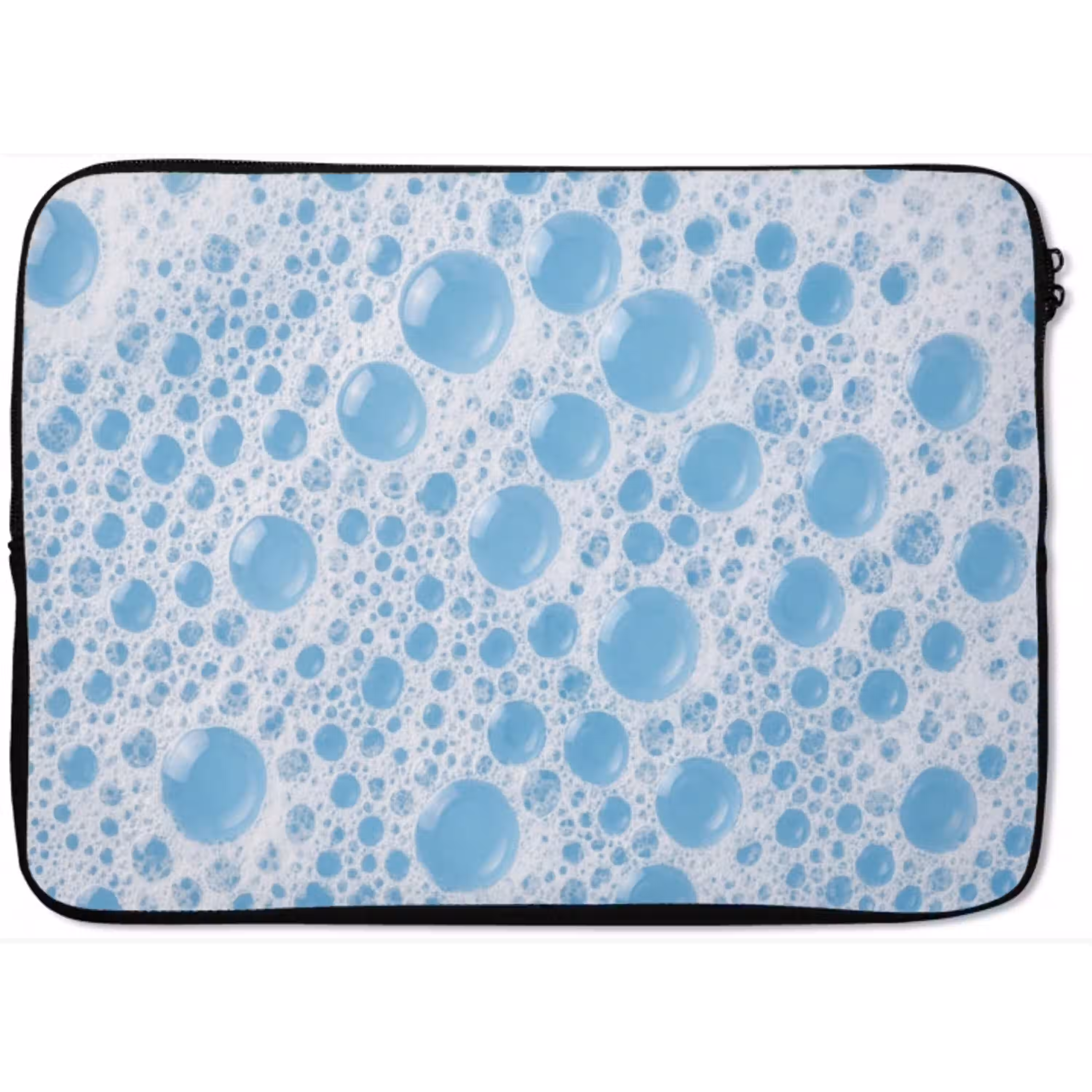 Schuim - Bubbels - Blauw laptophoes neopreen klein -zkaufland3dotto