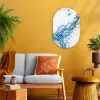 Spash - Water - Blauw Wandcirkel Ovaal Forex klein -sfeer4