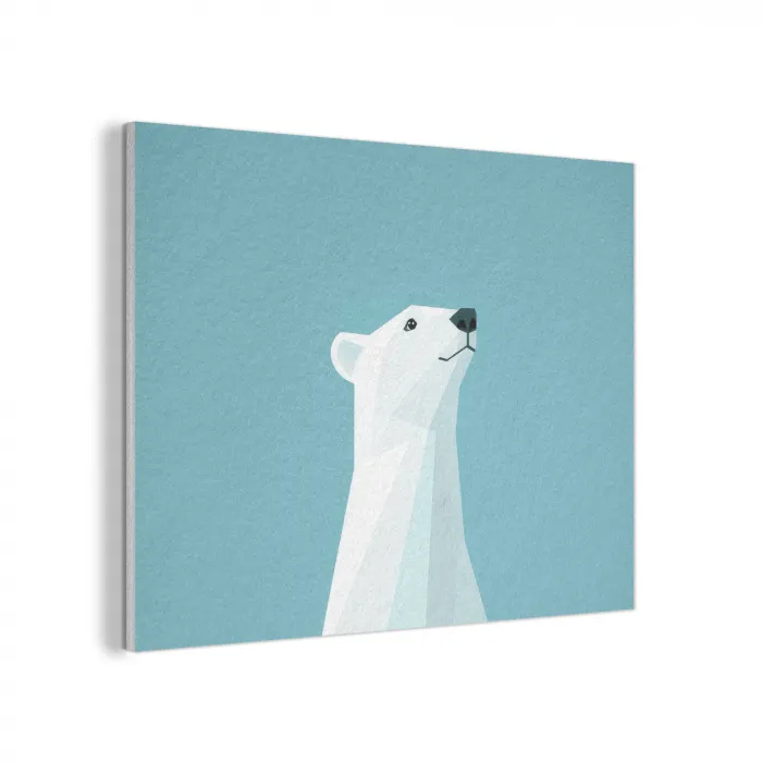 Ijsbeer - Lichtblauw - Minimalistisch PET vilt klein -3d