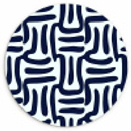 Abstract - Modern - Blauw Wandcirkel kunststof plaat 5mm dik klein 188 -3d