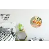 Citroenen - Glas - Tafelkleed - Geblokt Wandcirkel aluminium klein -kinderkamer