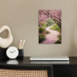 Kersenbloesem - Natuur - Sakura - Pad - Japanse tuin poster papier klein -sfeer1