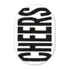 Retro - Cheers - Zwart - Decoratie Wandcirkel Ovaal Glas middel -3d