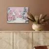 Kerstdorp - Roze - Winter - Sneeuw - Huizen PET vilt klein -sfeer4