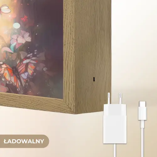 Paard - Natuur - Bloemen - Vlinders - Bos Light Box met batterij (Wandlamp kind) middel -USP_websiteoplaadbaarNL