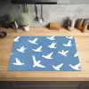 Vogels - Wit - Patroon Inductie beschermer vinyl 3mm klein -sfeer5