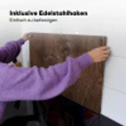 Houtnerf - Textuur - Patroon - Bruin - Rustiek Inductie beschemer met haakjes klein -ky-ophangen-de