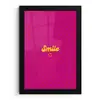 Smile - Stippen - Roze fotolijst zwart zonder passe partout klein -3d