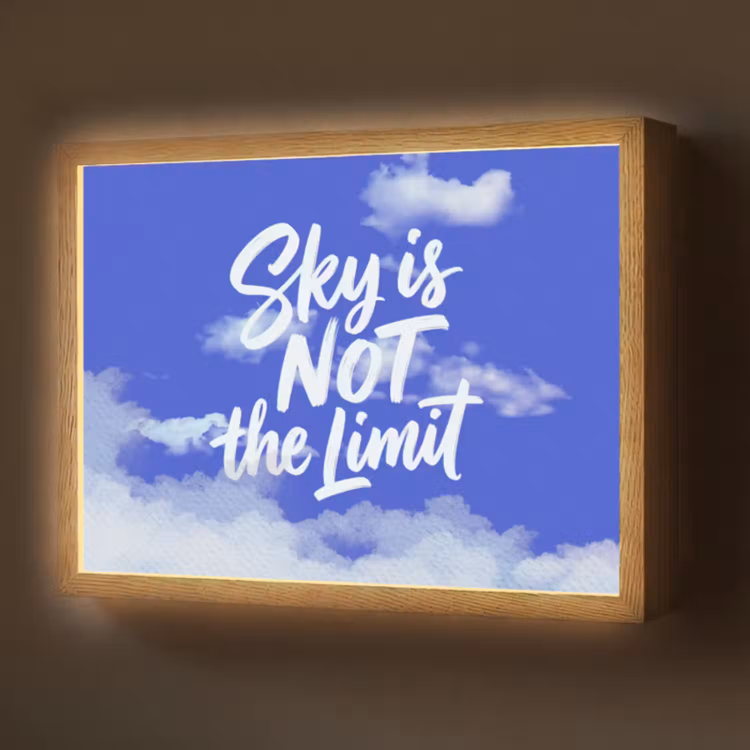 Lightbox - Wandlamp - Sky is not the limit - Blauwe lucht - Wolken