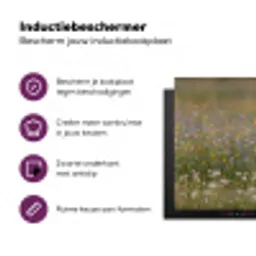 Ooienvaar - Bloemen - Weide - Kleurrijk Inductie beschermer vinyl 3mm klein -zzzzzzz-cc-usp