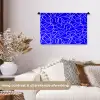 Blauw - Lijnen - Roze - Abstract Wandkleed katoen klein 269 -sfeer1