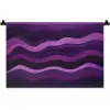 Lijnen - Golven - Paars - Abstract Wandkleed katoen klein -zz3d