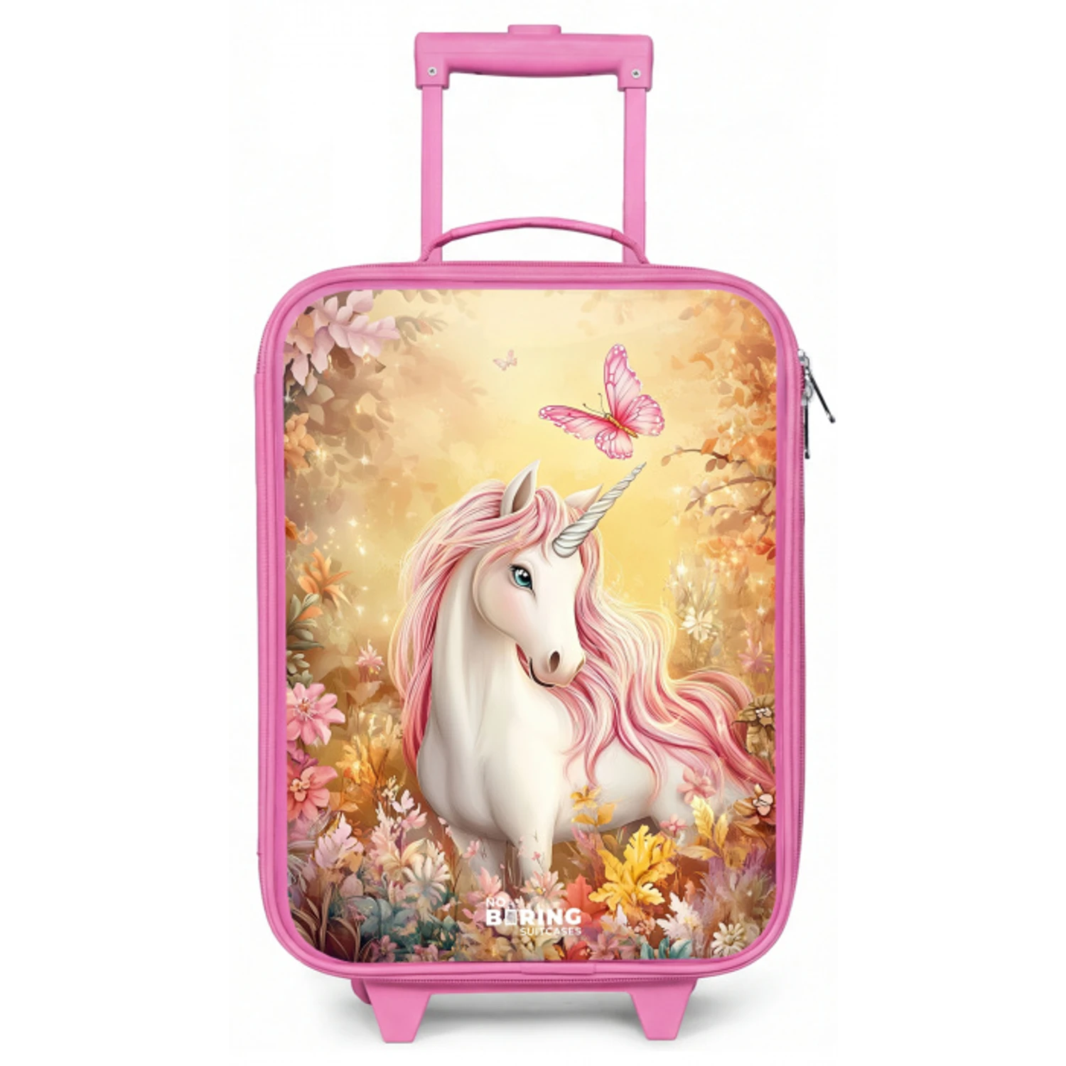 Eenhoorn - Vlinder - Roze - Manen Kinderkoffer - Roze klein -zz3dotto