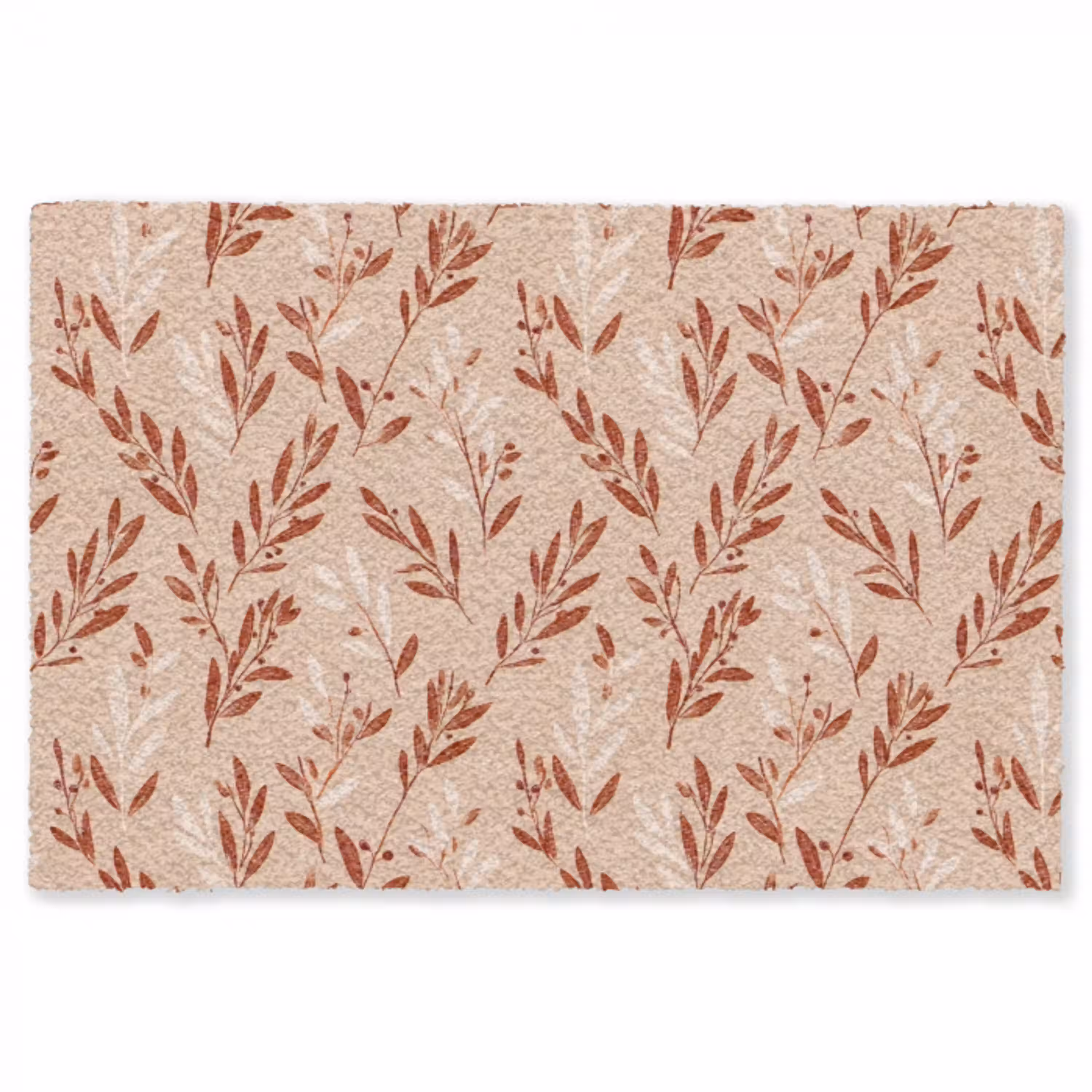 Takjes - Patroon - Bessen - Crème­kleuren Vloerkleed Rechthoek klein 1091 -3d