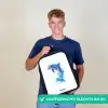 Springende blauwe dolfijn Rugzak - Zwart middel -sfeer7_NL
