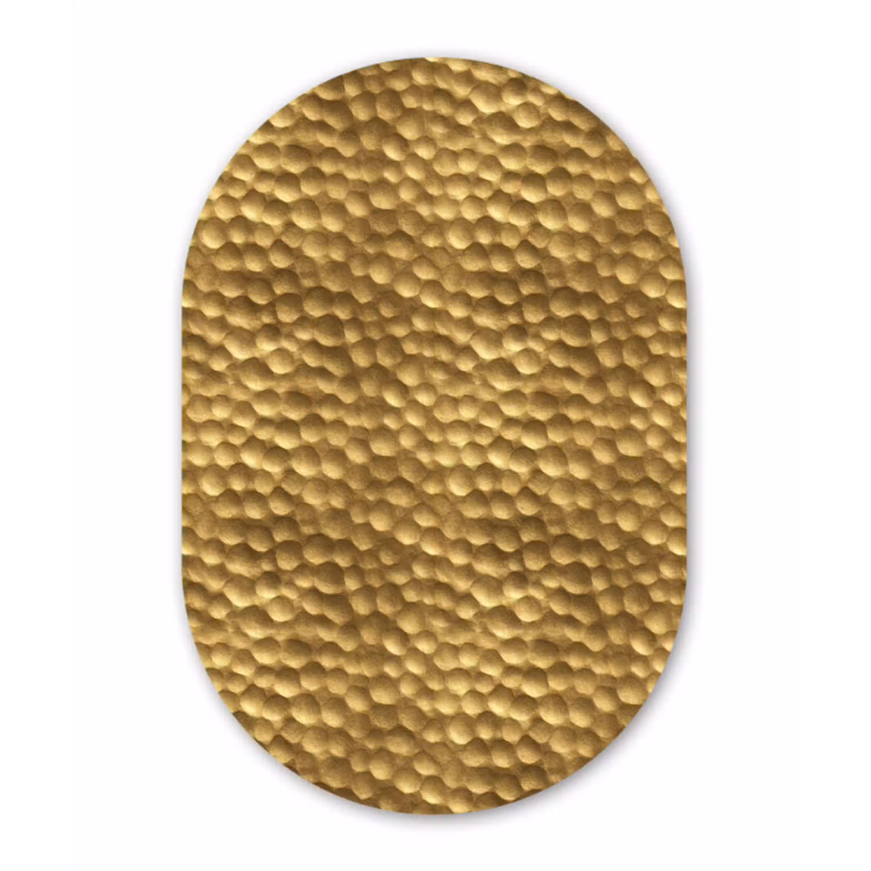 Metaal - Dynamisch - Goud Wandcirkel Ovaal Aluminium middel 839 -3d
