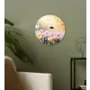 Viooltjes - bij - Zonlicht Wandcirkel kunststof plaat 5mm dik klein -sfeer3